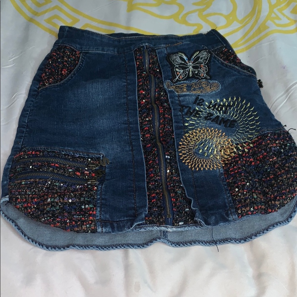 Desigual Blue Mini Skirt